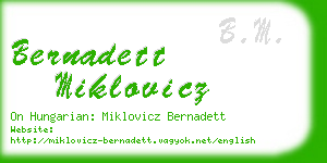 bernadett miklovicz business card